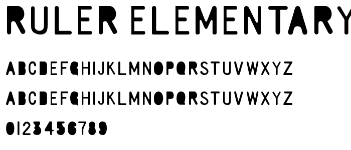 Ruler Elementary font
